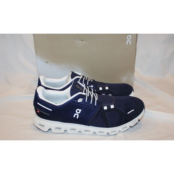 NIB ON CLOUD MEN\'S CLOUD 6 RUNNING ATHLETIC SNEAKERS MIDNIGHT WHITE SZ 13 main image 4